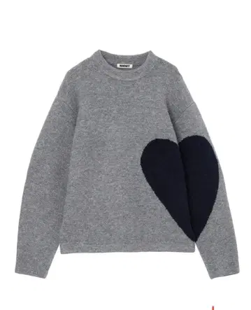 nknit 니트 pattern KNIT 하트 패턴 니트 그레이