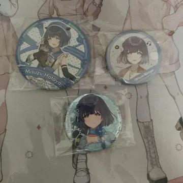 하타야 미스즈 캔뱃지 3종 제일복권 타워 레코드 선샤인 수족관