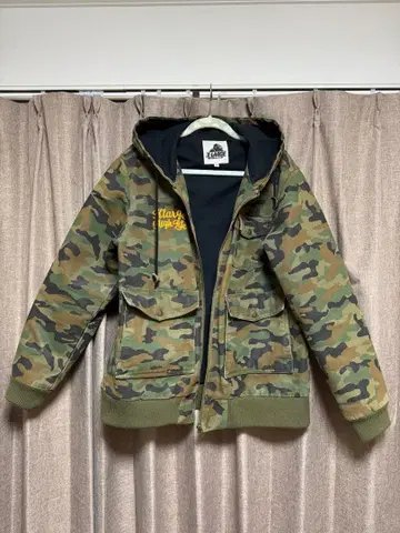[ 당일 배송 ] X-LARGE 카모플라쥬 후드 부착 자켓 사이즈 XL