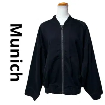 고품질 Munich 뮤닉 점퍼 블루종 블랙 블랙 S