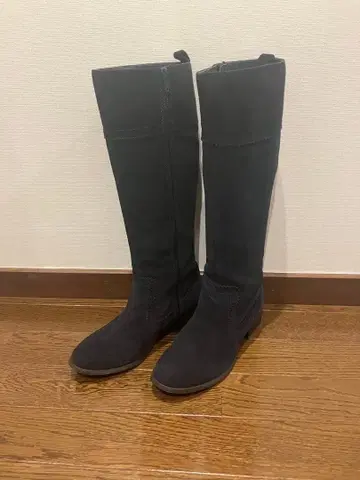 쿠미쿄쿠 스웨이드 롱 부츠