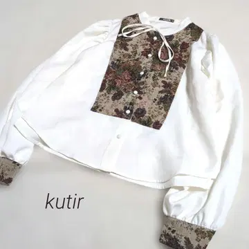 kutir 쿠티르 리본 자카드 블라우스 쿠티르와 레트로
