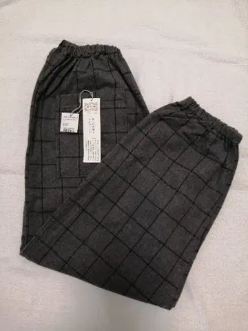 [미사용 새상품] 나카가와 마사시치 상점 따뜻한 격자 몸빼 팬츠 L