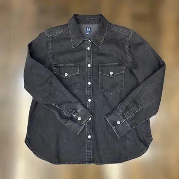 GAP 블랙 데님 셔츠 긴팔