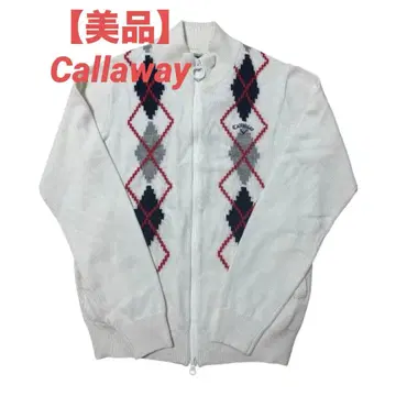 [ 새상품급 ] Callaway 아가일 스웨터 캘러웨이 골프 M