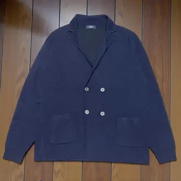 SHIPS 밀라노리브 더블 니트 자켓 새상품급 L 네이비