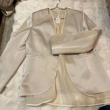 ROSEBANKS 노카라 자켓 S 아이보리