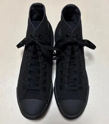 컨버스 올스타 라이트 블랙 모노크롬 HI 26.5cm