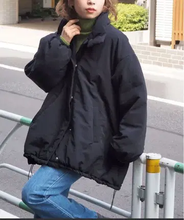 tiptop 스탠드 카라 2way 블루종