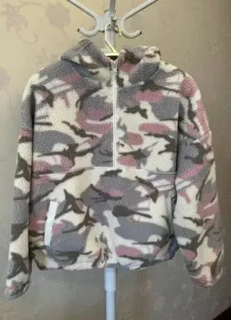 보아 플리스 카모플라쥬 / 하프 지퍼