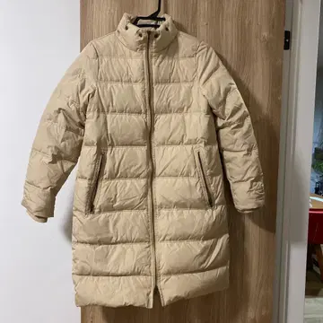 소니 라벨 Favorite Play 베이지 롱 다운 자켓