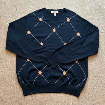 페루산 피마 코튼 Fairway & Greene 브이넥 스웨터