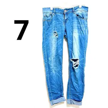 ANKLE 데미지 데님 팬츠 [ 7 ] 캐주얼 필수 아이템!