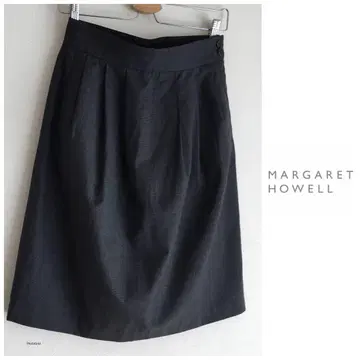 마가렛호웰 글렌체크 울 턱 스커트 일본제