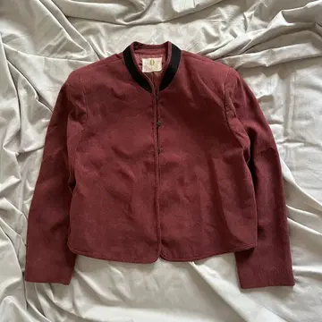 00's vintage 버건디 노카라 자켓 아카이브 y2k