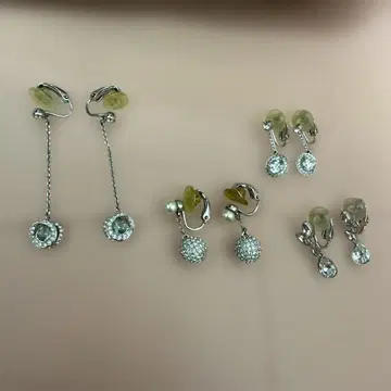 스와로브스키 귀찌 4점