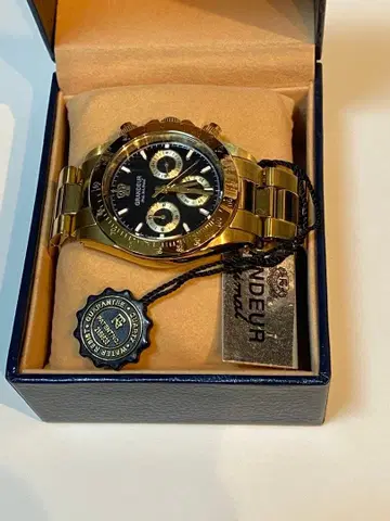 GRANDEUR 크로노그래프 시계 골드