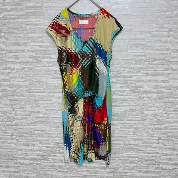 쓰리 핸드레드 서티 데이즈 올 패턴 원피스 M 미니 기장 컬러풀