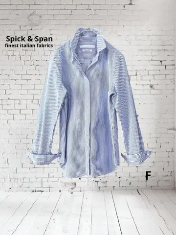 [ Spick & Span ] 일본제 스트라이프 긴팔 셔츠 블라우스