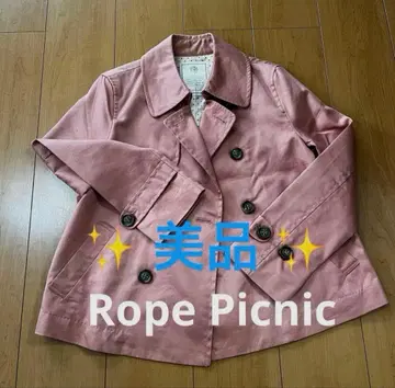 새상품급 로페피크닉 아우터 자켓 살몬 핑크색 계열 40 L