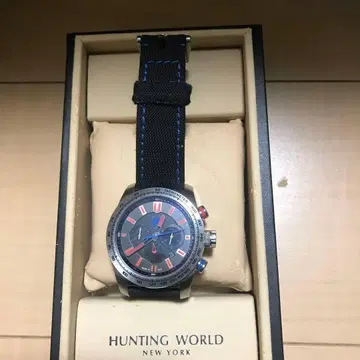 HUNTING WORLD 손목시계 크로노그래프 블랙 배터리 교환 필요