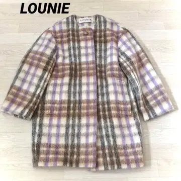 새상품급 루니 LOUNIE 23년 샤기 노카라 코트 모헤어 혼방