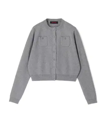 CABaN 코튼 캐시미어 크루넥 가디건 라이트 그레이