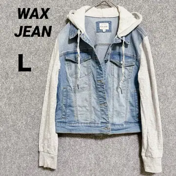 해외 구제 의류 [ WAX JEAN ] 후드 부착 데님 자켓 L