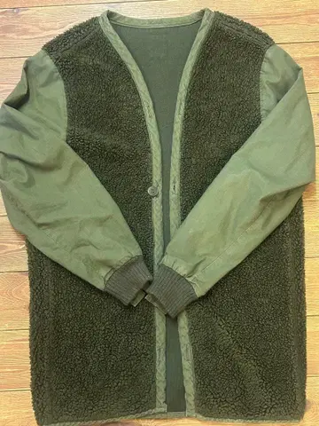 올리브 그린 플리스 자켓