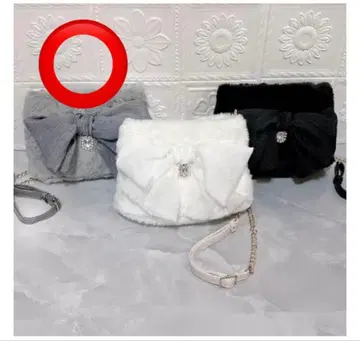 시마무라 coco 리본 숄더백 그레이