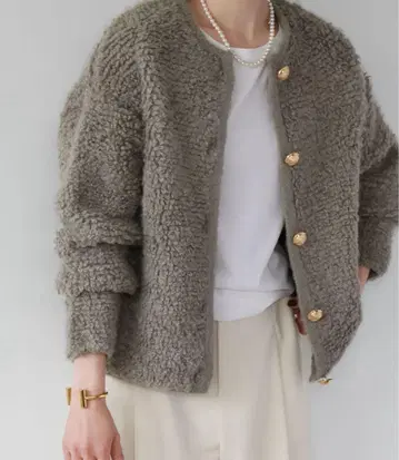 [새상품급] 루프 편직 니트 블루종/가디건 ELFRANK