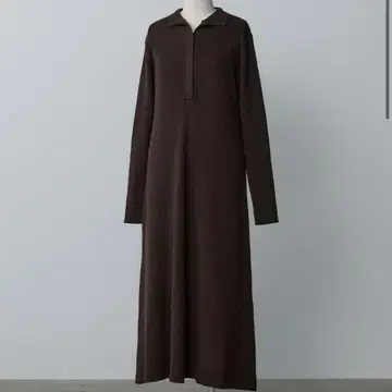 크루 프론트 플라이니트 원피스 dark brow