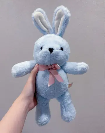 스카이블루 토끼 봉제 인형