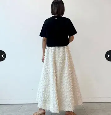 카듀네 플레어 스커트 플래그얀 스커트 베이지 34