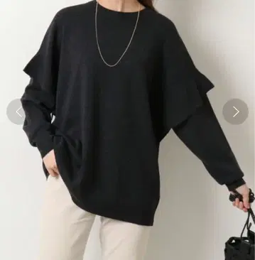 Spick & Span 다크 그레이 풀 오버 긴팔