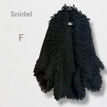 스나이델 상의 니트 가디건 판초풍 프린지 레어