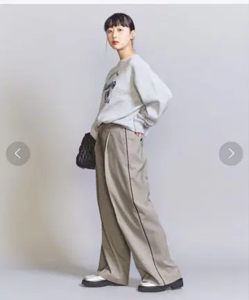 BEAUTY&YOUTH 사이드 라인 와이드 팬츠 2 XS