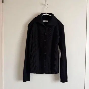 UNIQLOU 메리노 블렌드 하이넥 가디건 L