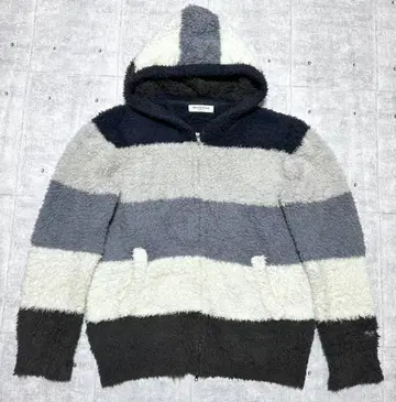 젤라또피케 옴 보더 지퍼 후드티 룸웨어 파일 소재