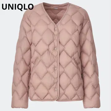 컨디션 최상 유니클로 울트라 라이트 다운 릴랙스 자켓 핑크 S