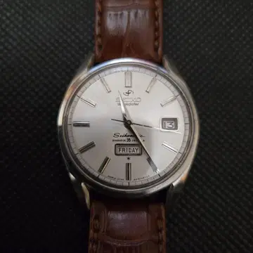SEIKO Weekdater 자동 시계 실버/브라운