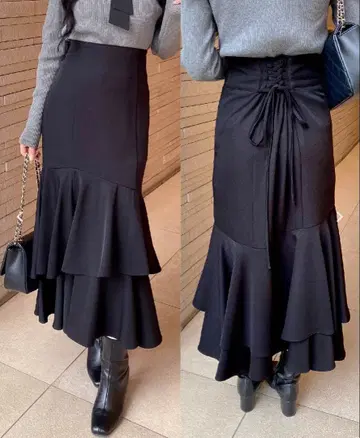 INGNI 백 레이스업 아지메 캉캉 스커트