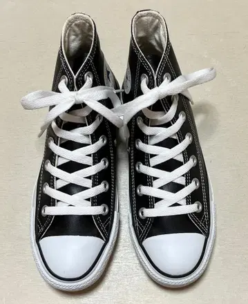 컨버스 올스타 가죽 HI 블랙 22cm 새상품