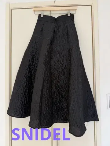 SNIDEL 블랙 롱 스커트