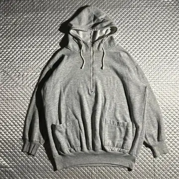 70s vintage 하프 지퍼 하이넥 풀오버 후드티 USA
