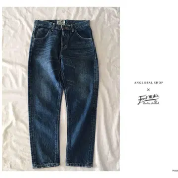 포드밀스 x LEE 콜라보 [세탁 가능] 빈티지 가공 테이퍼드 데님