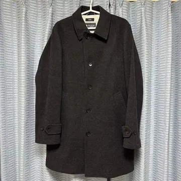 SHIPS 슈퍼 140'S 멜톤 싱글 롱 코트 피코트