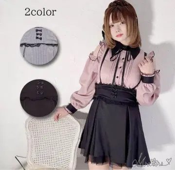 MA RS 트리플 리본 & 뒤 리본 스커트 2점