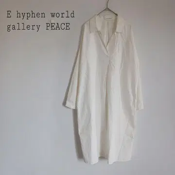 하이픈월드 갤러리 셔츠 원피스 화이트 키넥 여유로운