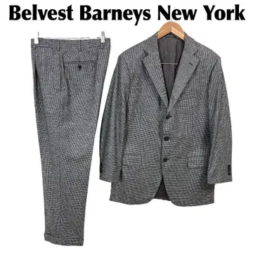 Belvest 바니스뉴욕 울 캐시미어 수트 48 하운드투스